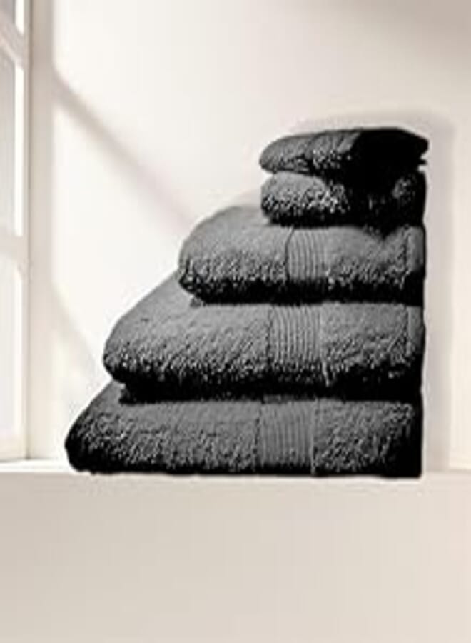 Cotton Towel Model R12 - Size: 70 cm x 140 cm - Color: Graphite - Made In Egypt.