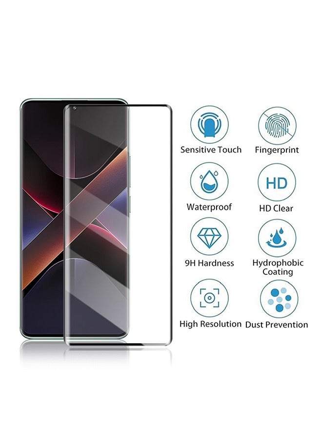 2 Pack Xiaomi Poco X7 5G Screen Protector, 9H Tempered Glass Screen Protector for Xiaomi Poco X7 5G, Premium 3D Curved Edge Guard Film, Case Friendly, Anti-Scratch Film (Edge Adhesive) - Image 2