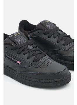 Reebok Men Club C 85 Lace Up Tennis Shoes, Black  - Image 3