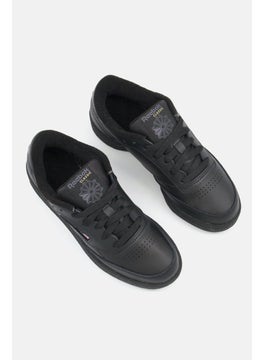 Reebok Men Club C 85 Lace Up Tennis Shoes, Black  - Image 4