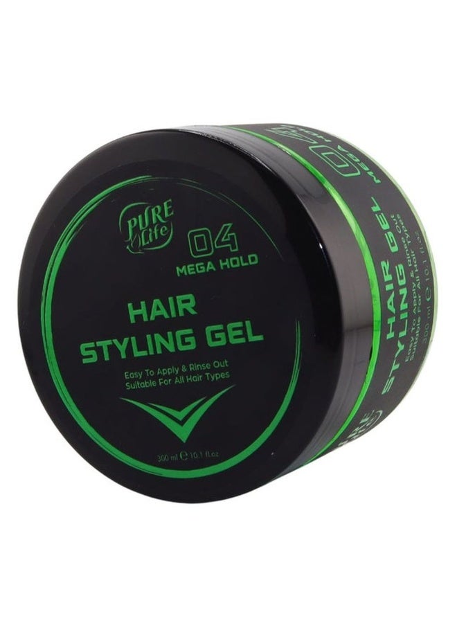 04 Mega Hold Hair Styling Gel 300ml