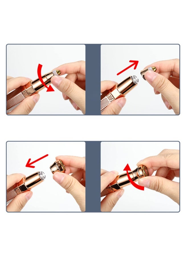 مجموعة 4 في 1 لمحفاقة شعر النساء: قابلة للشحن عبر USB، ماكينة حلاقة للجسم وشعر الوجه، للوجه، الحواجب، الأنف، الأذن، الجسم. - Image 5