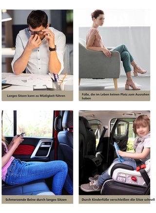 Foot Rest Under Desk Footrest: Ergonomic 4 Level Height Adjustable Footstools Folding Non-Slip Leg Rest with Massage Function for Car Office Home Gaming (Gray) - view 5