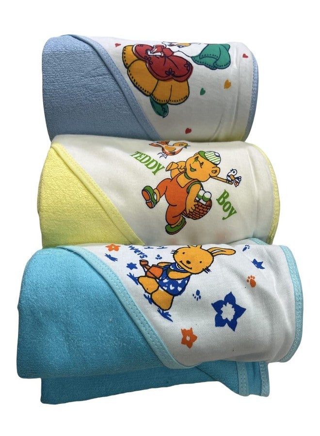 TEDDYIFY Baby Hooded Towel, Soft and Thick Bath Towel, Ultra Absorbent, Natural Baby Stuff, Towel for New Born, Infant, Toddler Boy and Girl (Pack of 1) Multicolours Available (1)