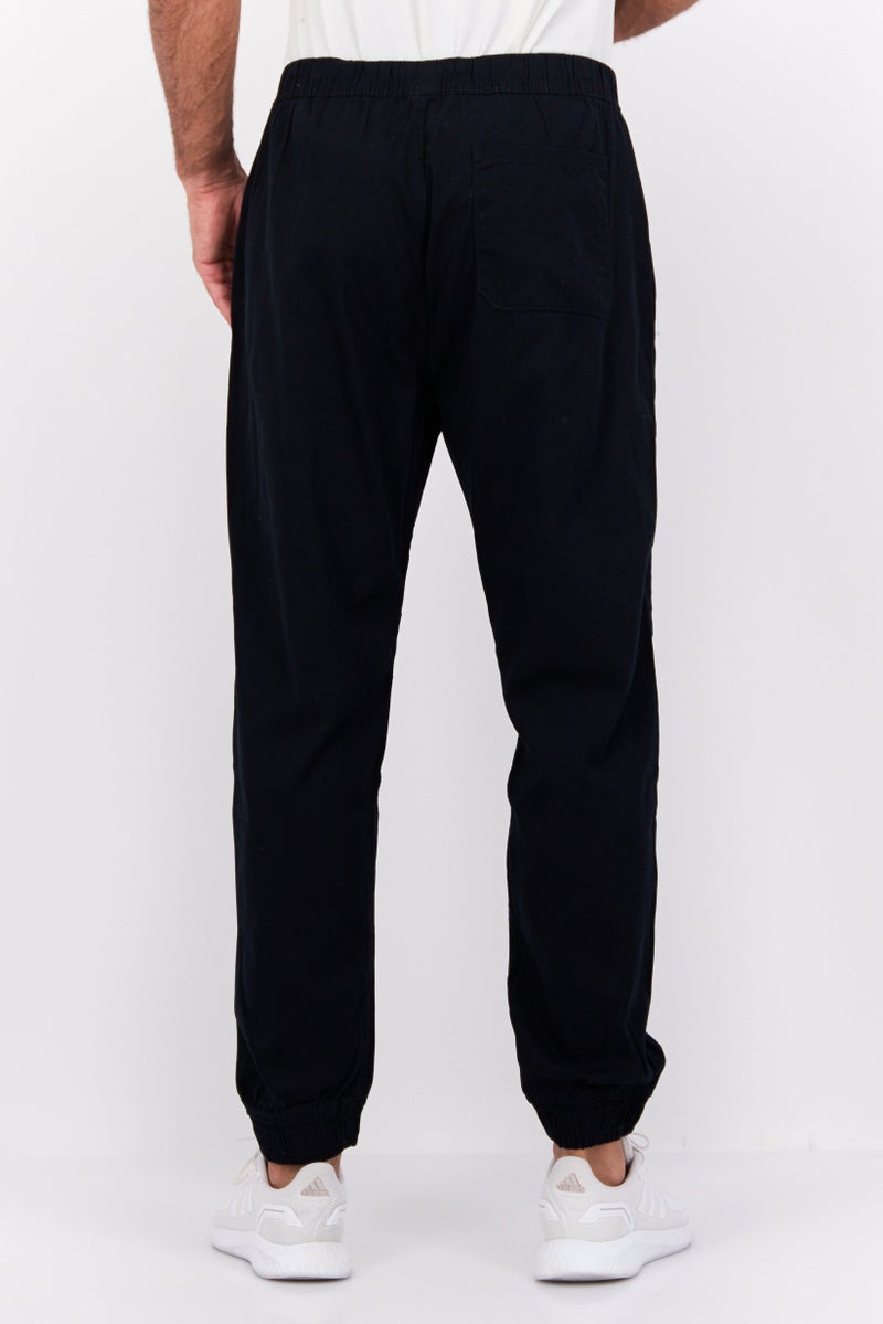 Company Eighty One Men Regular Fit Plain Jogger Pants, Black  - Image 3