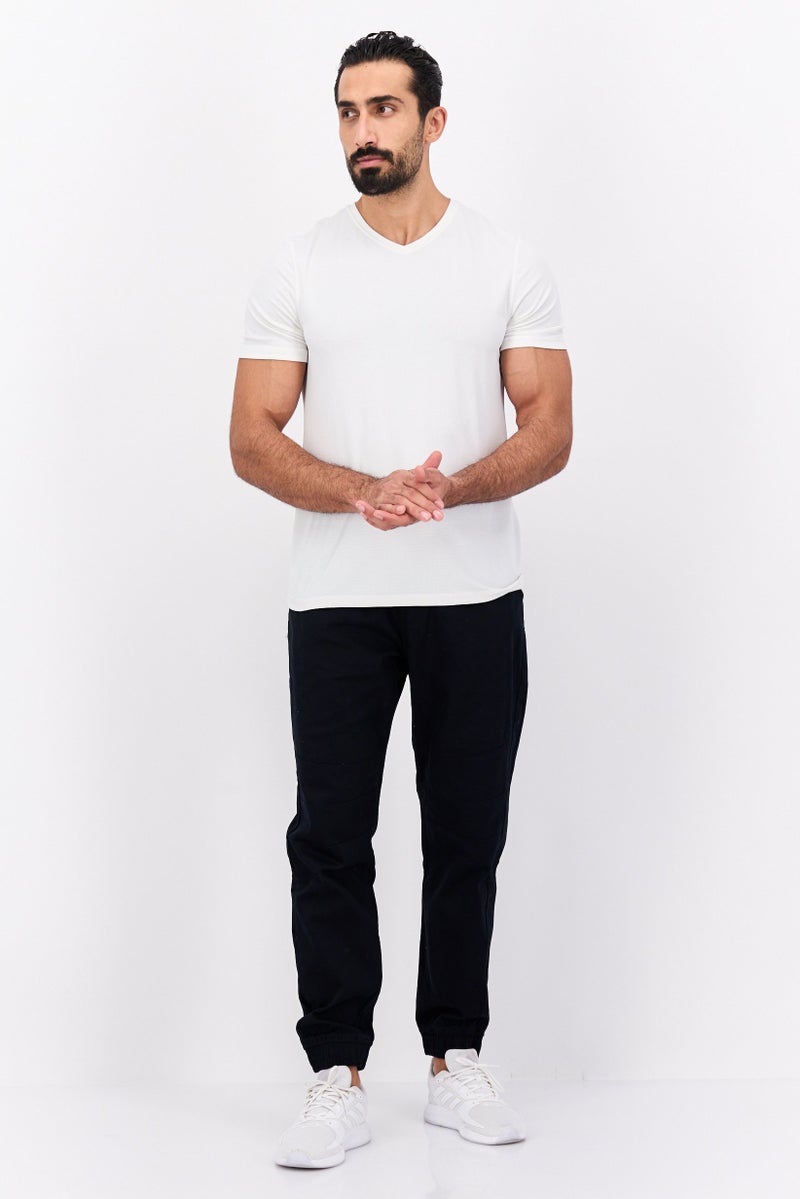 Company Eighty One Men Regular Fit Plain Jogger Pants, Black  - Image 4