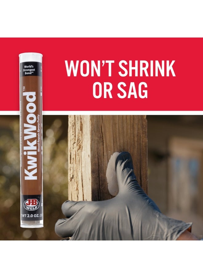 J-B WELD J B Weld 8258 Kwikwood Wood Repair Epoxy Putty Stick 7 Inch Beige  - Image 4