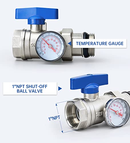 a.bst ABST PEX Manifold,6 Loop Stainless Steel Floor Radiant Heat Manifold Kit with 1/2" Adapters Included for Hydronic Radiant Floor Heating - Image 4