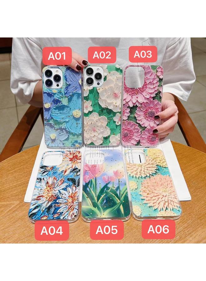 Zaboon Case For iPhone 11 Pro Max Gold Foil Oil Painting Epoxy TPU Phone Case - Image 3