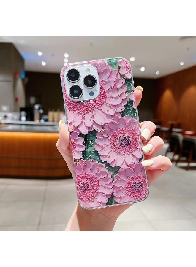 Zaboon Case For iPhone 11 Pro Max Gold Foil Oil Painting Epoxy TPU Phone Case - Image 1