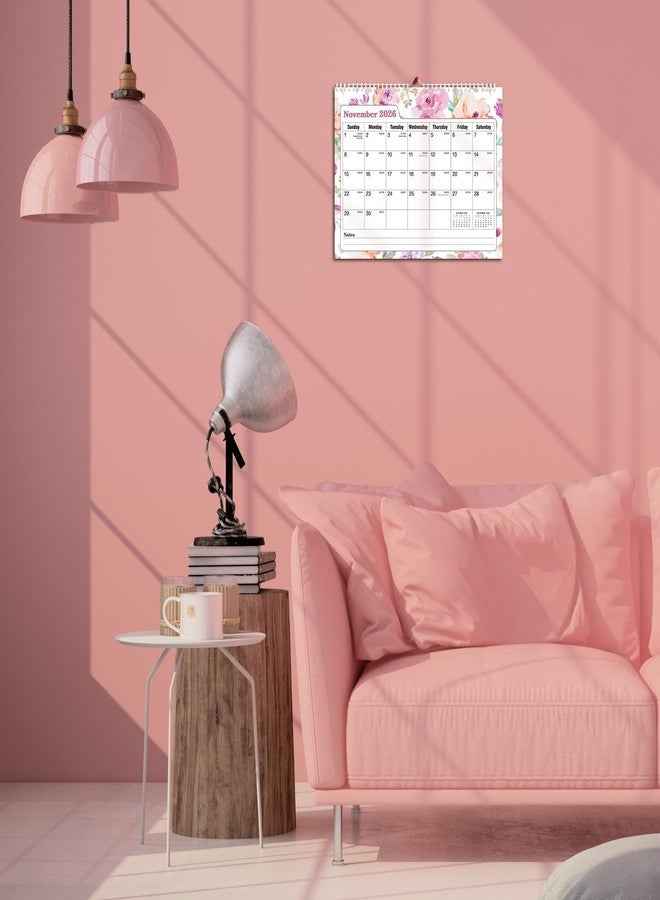 Ymumuda Wall Calendar 2026-18 Monthly from JAN. 2026 to JUN. 2027, 14" x 11", 2026 Desk/Wall Calendar with Monthly Views& Unruled Blocks, Easy Organizing for Annual Work, Pink Floral - Image 4