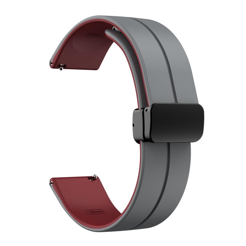 LYSMVIVI Soft Silicone Magnetic Watch Band 22mm 20mm 19mm 18mm 16mm with Quick Release Adjustable Sport Replacement Strap for Men Women - Image 2