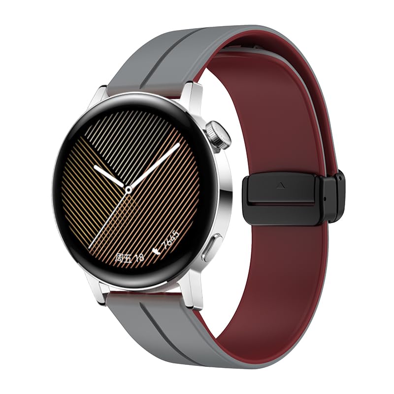 LYSMVIVI Soft Silicone Magnetic Watch Band 22mm 20mm 19mm 18mm 16mm with Quick Release Adjustable Sport Replacement Strap for Men Women - Image 3