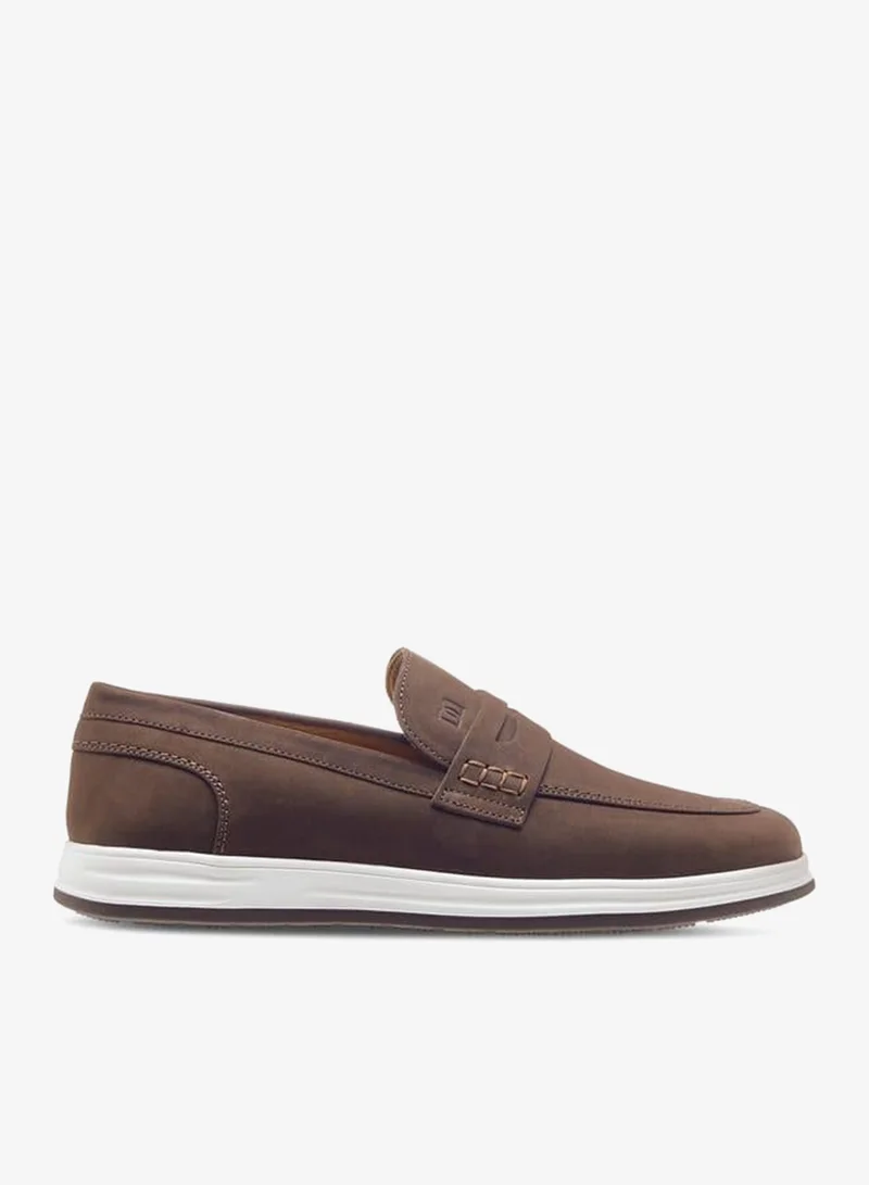 DUCHINI Men's Cutout Detail Slip-On Loafers