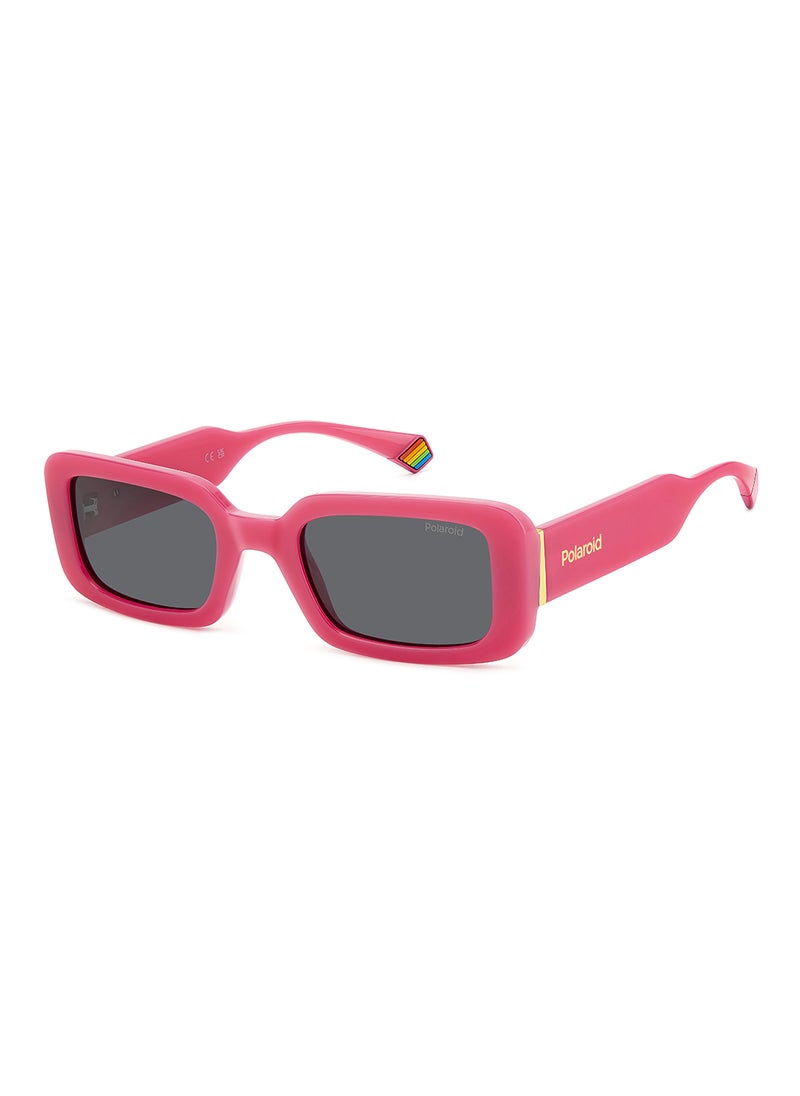 Polaroid Women's Polarized Rectangular Sunglasses - Pld 6208/S/X Pink Millimeter - Lens Size: 52 Mm  - Image 1