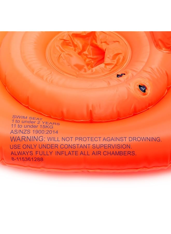 سبيدو مقعد سباحة للأطفال من الجنسين من Seasquad بعمر 1 إلى 2 سنة، برتقالي، مقاس واحد - Image 3