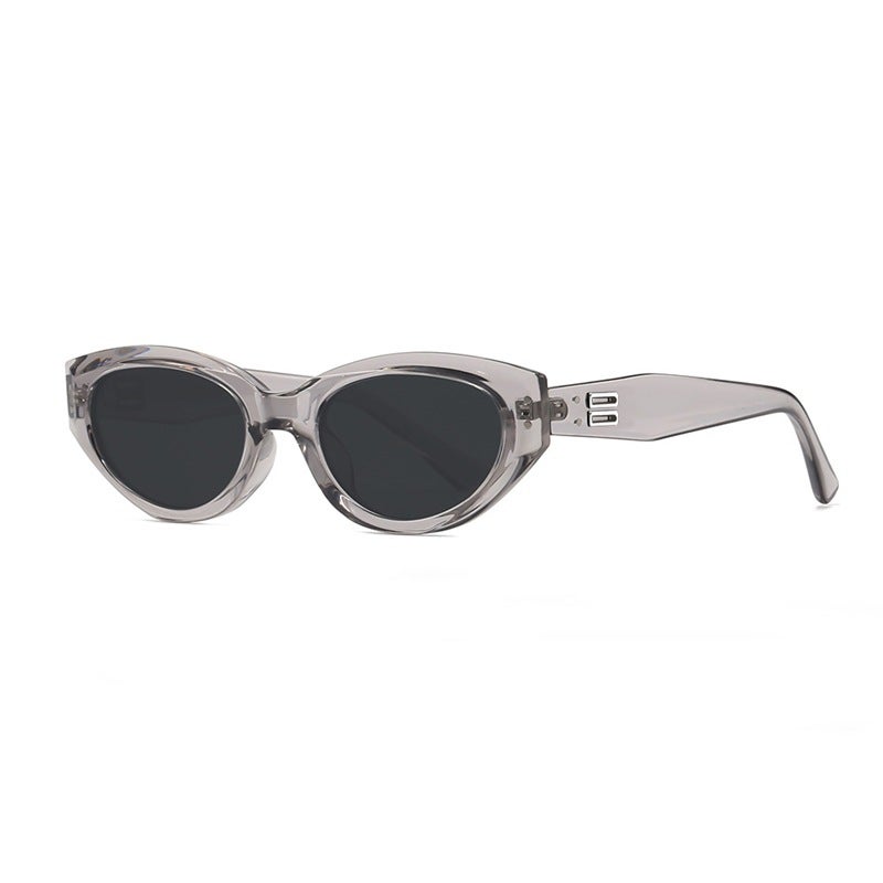 Vintage Cat-Eye Sunglasses for Women - Jennie Style, Narrow Frame, UV400 Protection, Trendy Polarized Shades