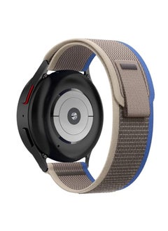 ten.tech Durable 22mm Band for Samsung Galaxy Watch 3 45-46mm / Gear 3, Nylon Sport Band for Huawei Watch GT3 46mm / GT2E / GT4 46mm / GT2 Pro / GT2 46mm / GTR3 Ten Tech Knitted Fabric - Blue & grey  - Image 1