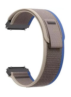 ten.tech Durable 22mm Band for Samsung Galaxy Watch 3 45-46mm / Gear 3, Nylon Sport Band for Huawei Watch GT3 46mm / GT2E / GT4 46mm / GT2 Pro / GT2 46mm / GTR3 Ten Tech Knitted Fabric - Blue & grey  - Image 2