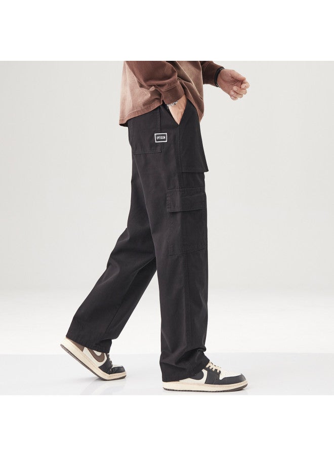 EPTISON Korean Style Summer Trend Men's Cargo Straight Pants - Fashionable Loose Casual Trousers With Drawstring For Men - Image 4