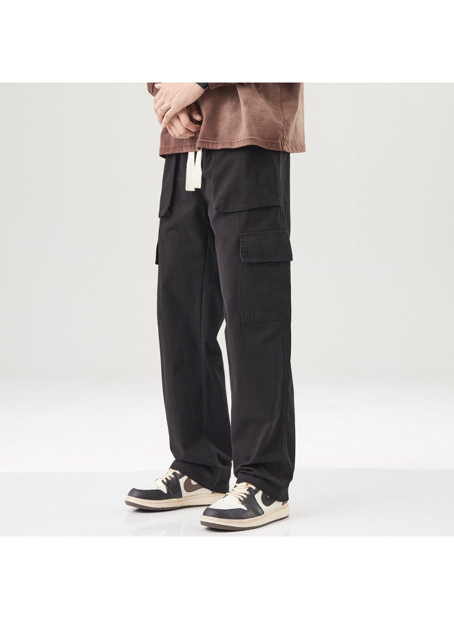 EPTISON Korean Style Summer Trend Men's Cargo Straight Pants - Fashionable Loose Casual Trousers With Drawstring For Men - Image 2