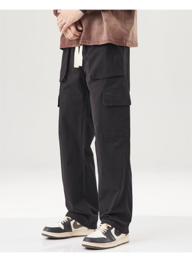 EPTISON Korean Style Summer Trend Men's Cargo Straight Pants - Fashionable Loose Casual Trousers With Drawstring For Men - Image 1