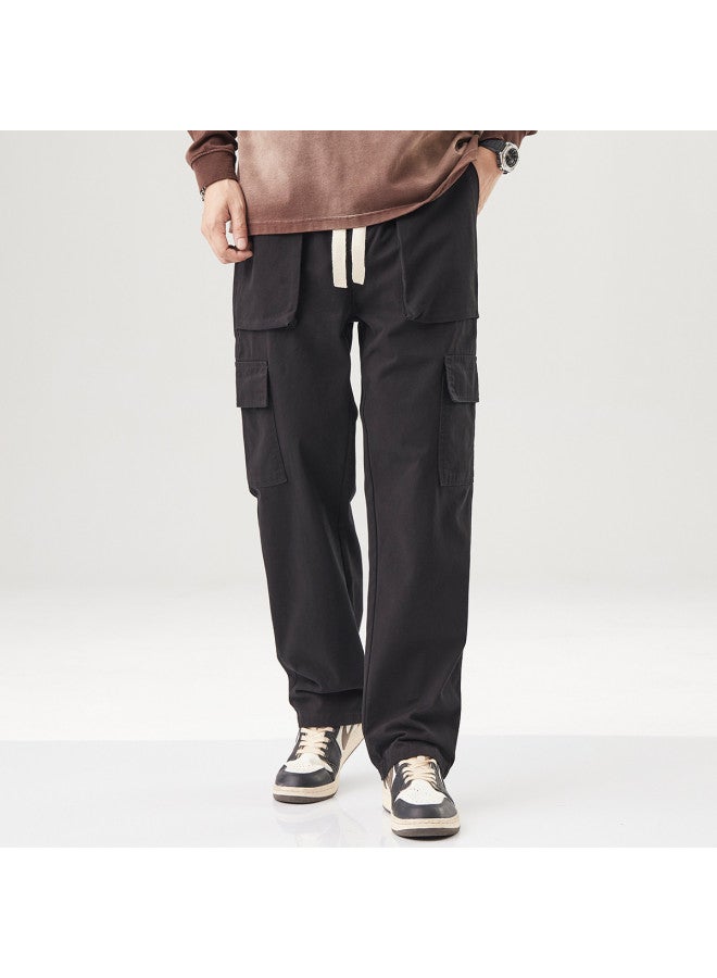 EPTISON Korean Style Summer Trend Men's Cargo Straight Pants - Fashionable Loose Casual Trousers With Drawstring For Men - Image 3
