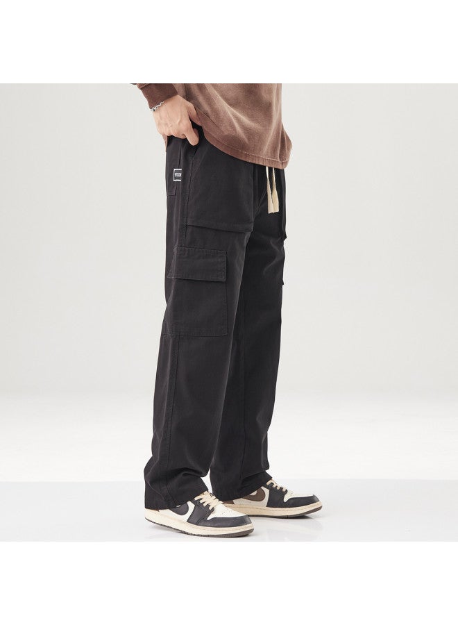 EPTISON Korean Style Summer Trend Men's Cargo Straight Pants - Fashionable Loose Casual Trousers With Drawstring For Men - Image 5