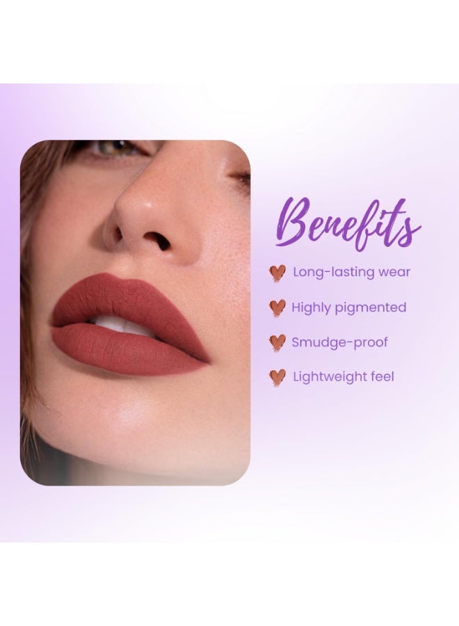 Lakyou Beauty Filter Face Endless Stap Lip Crayon | Long-Lasting Pure Matte Lip Crayon | Highly Pigmented Non-Drying Formula | Comfortable Wear | Soft Nude 17 | 3.5g - Image 3