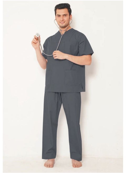 Medical Scrub Set | V-Neck Top Overlap and Elasticated Drawstring Pant | Nursing Uniform Suit