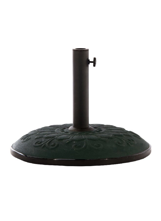 LIVING ACCENTS Weather-Resistant Sturdy Round Umbrella Base Dark Green and Black 13 x 19.5 x 19.5 cm B-C2-25 