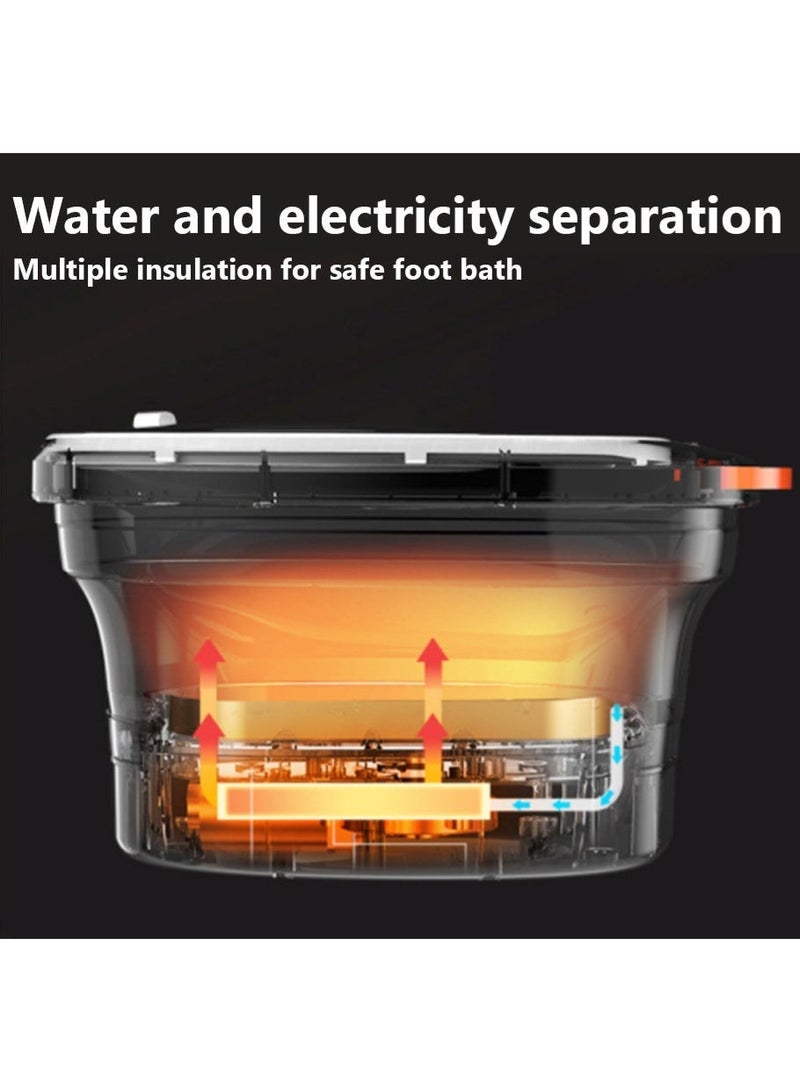 Leon Home Portable Electric Foot Spa Tub - Foldable Heated Bath with Roller Massager - Image 4
