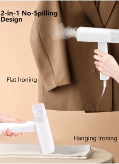 Lofans 2 in 1 Garment Steamer 1300W Foldable Steam Iron with High Steam Volume, Handheld Portable Steamer Clothes GT306 Fold-White  - Image 5