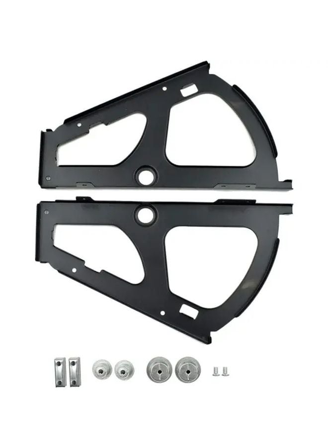 2Pcs Black Corrosion Resistant Heavy Duty Iron Shoe Cabinet Door Hinges With Screws - Image 2