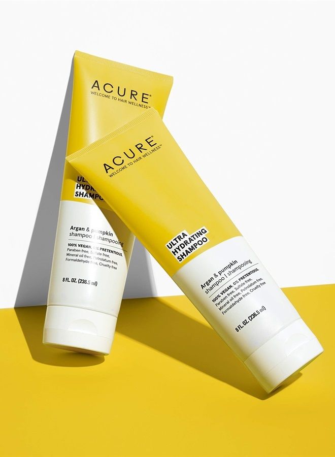 Acure Ultra Hydrating Shampoo & Conditioner Duo - 100% Vegan - With Argan Oil & Pumpkin - Ultra Moisturizing - 8 Fl Oz (Pack of 2) - Image 1