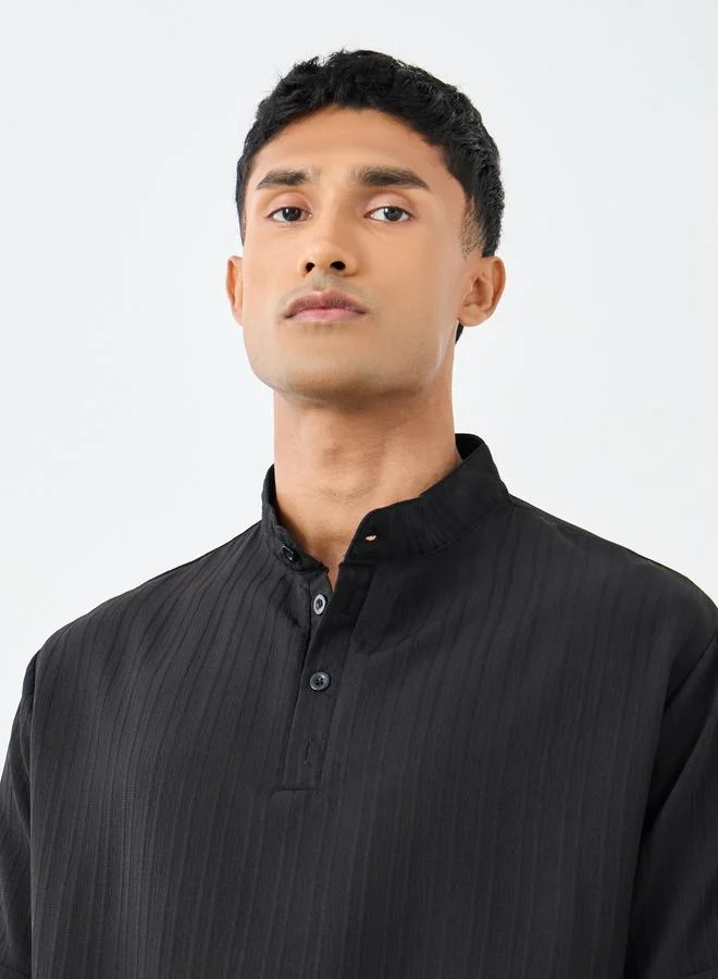 ستايلي Styli Men Solid Oversized Shirt and Pants Co-Ords
