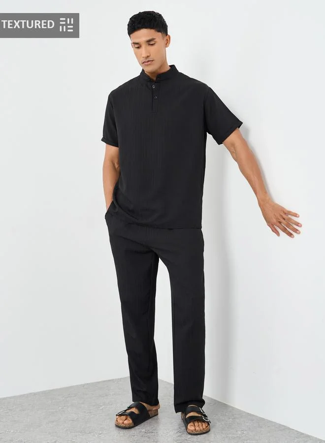Styli Styli Men Solid Oversized Shirt and Pants Co-Ords