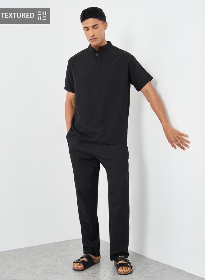 Styli Men Solid Oversized Shirt and Pants Co-Ords - Image 1