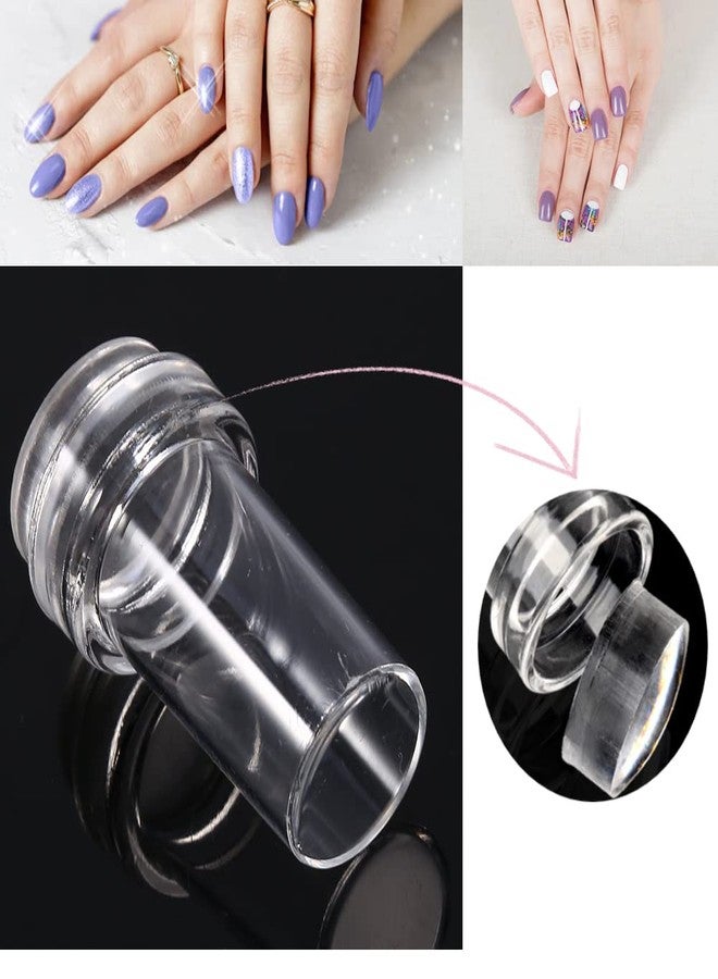 YOSOO Nail Art Stamp Kit, Clear Jelly Nail art Transparent Soft Stamper Manicure Print DIY Tools - Image 3