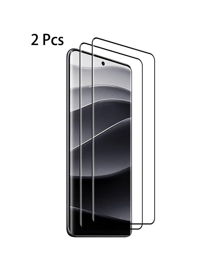 2 Pack Xiaomi Redmi Note 14 Pro+ 5G Screen Protector, 9H Tempered Glass Screen Protector for Xiaomi Redmi Note 14 Pro+ 5G, Premium 3D Curved Edge Guard Film，Case Friendly, Anti-Scratch Film (Edge Adhe