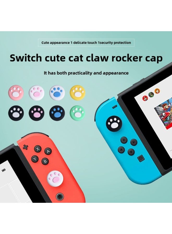 Loquat AMOGMO Cat Claw Multi-color Rocker Cap For Nintendo Switch Handle Silicone Non-slip Game Rocker Protection-Product Color:Black Cat Claws On White Background 1000 Pieces  - Image 2