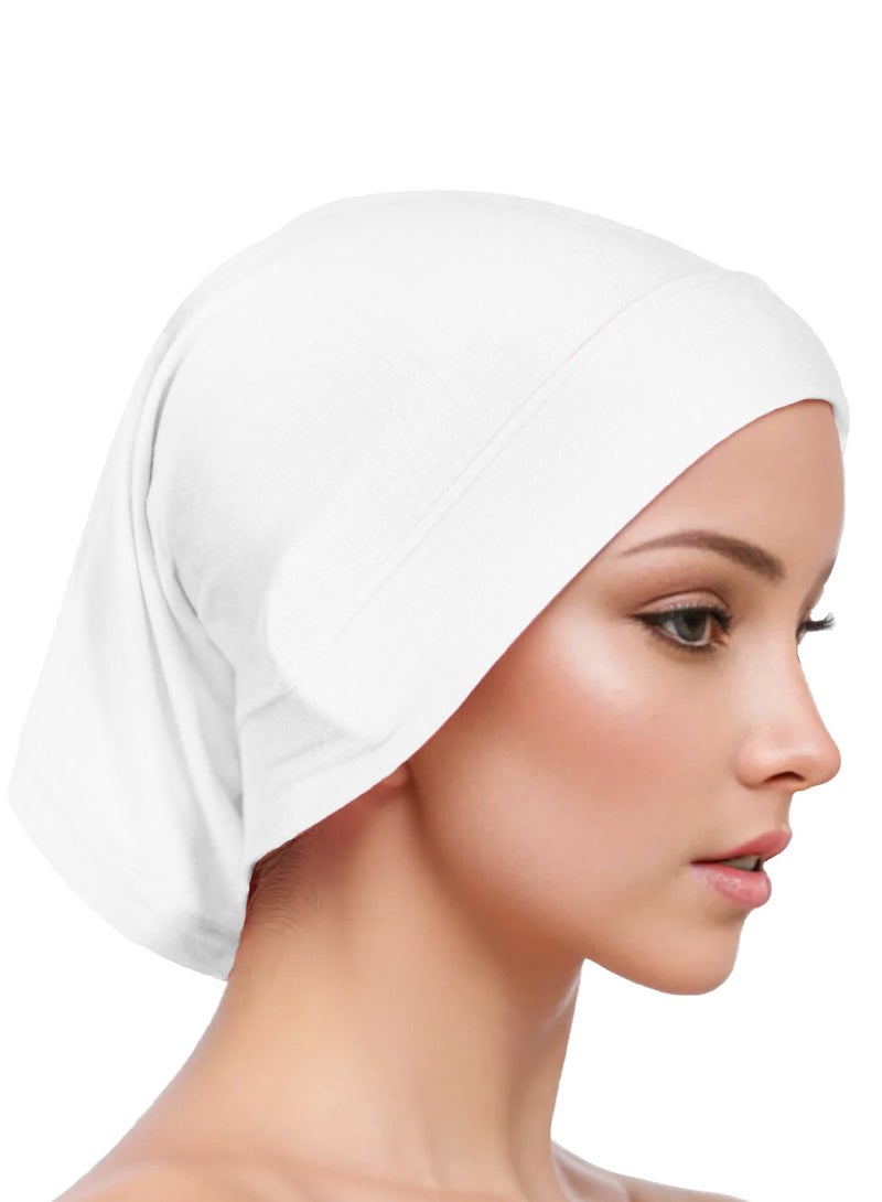 Women Solid Color Inner Tube Hijab Cap - Image 2