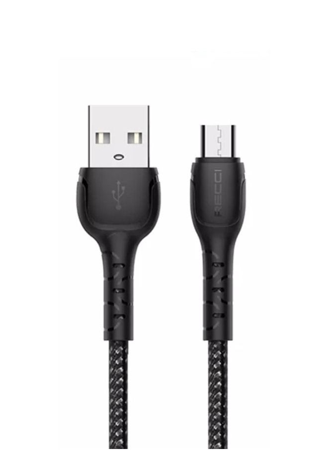 Recci - Data Cable Star Stone Series USB-A to USB-C, 100 cm Black-RTC-N16C-B - Image 1