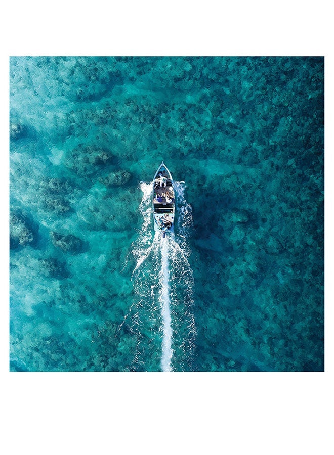 RYN Ship Themed Wall Decor Blue/White/Yellow 30x30cm - Image 1