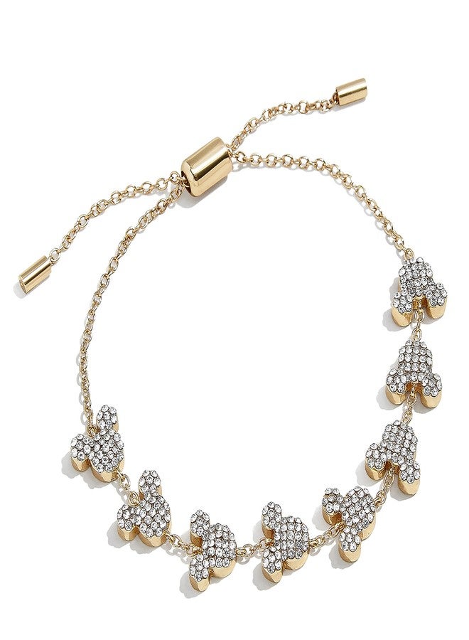 BaubleBar Mickey Mouse Disney Pavé Pull-Tie Bracelet - Clear - Image 1