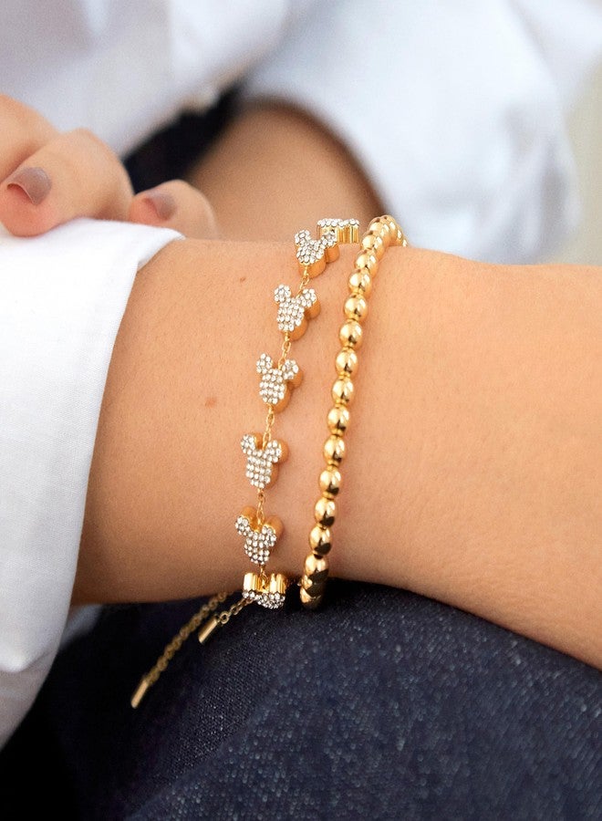 BaubleBar Mickey Mouse Disney Pavé Pull-Tie Bracelet - Clear - Image 3