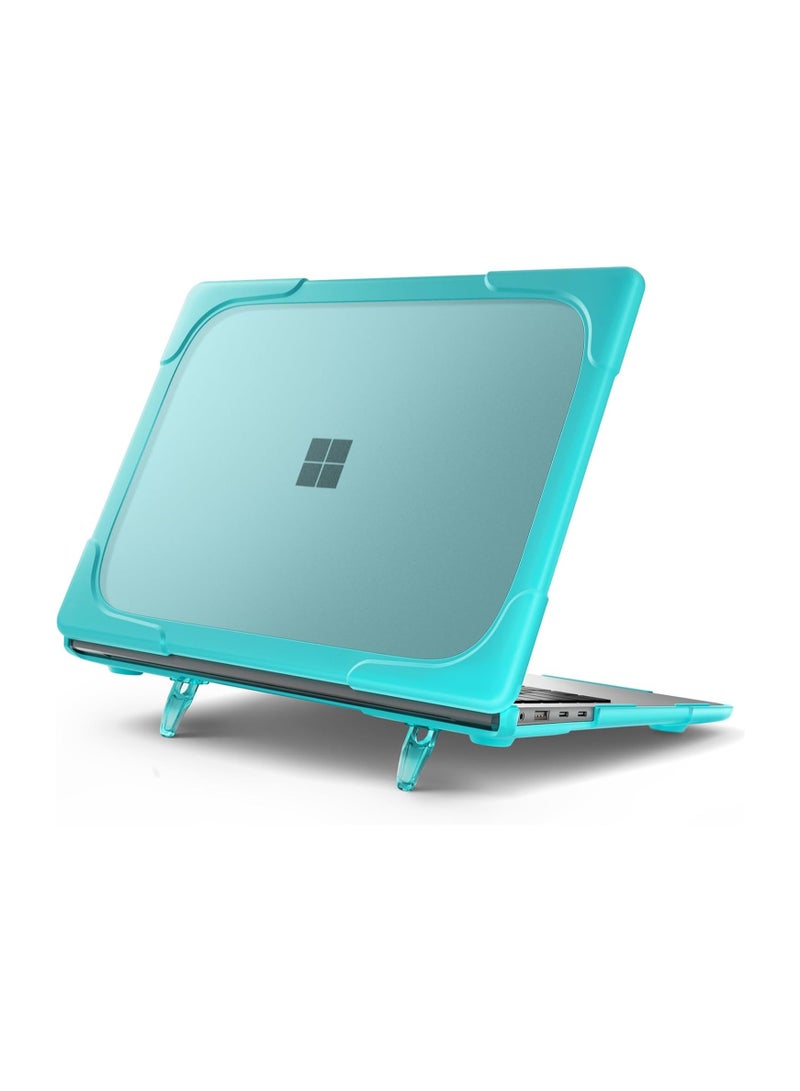 General Heavy-duty case compatible with Microsoft Surface Laptop 7 13.8-inch (2024), with folding stand, frosted frosted cooling case - a shock-resistant and durable protective case 