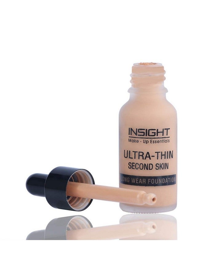 إنسايت مستحضرات التجميل كريم أساس سائل فائق النحافة للبشرة يدوم طويلاً | تغطية كاملة مقاومة للماء وتدوم طويلاً | مكياج خفيف للوجه خالي من الزيوت| 20 مل (فد28-04) - Image 2