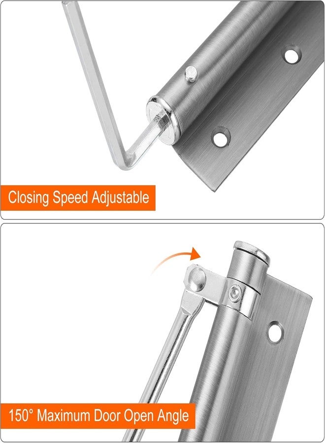 VOLMATE Household Door Closer - Stainless Steel Adjustable Auto Closing Door Spring for Fire Doors Mute Surface Mounted Design (Pack of 1) - Image 4