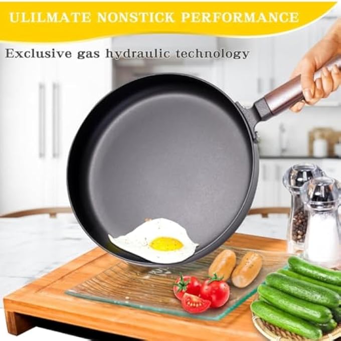 Unity 26Cm Chinese Iron Frying Pan With Glass Lid Non Stick Home Made 10 Inch Traditional Japanese Style Iron Frye Pan Frying Pan 26 Cm Non Coated - Image 5